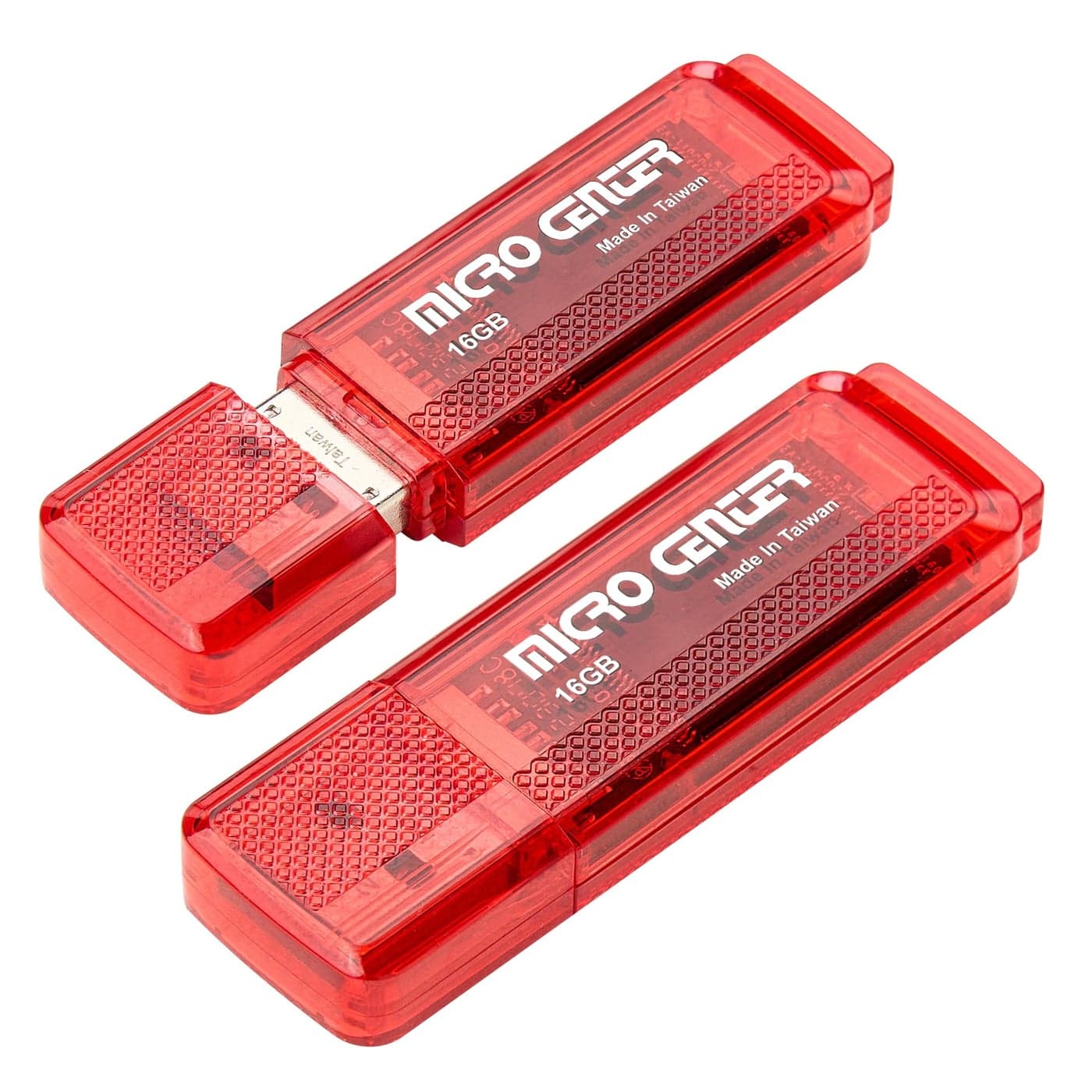 Micro Center SuperSpeed 2 Pack 16GB USB 3.0 Flash Drive Gum Size Memory Stick Thumb Drive Data Storage Jump Drive (16G 2-Pack)