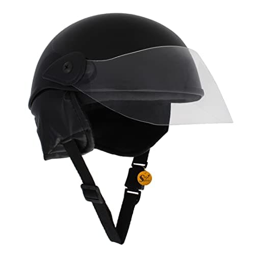Sage Square Aero Half Helmet (Black Glossy) (Medium), Polycarbonate