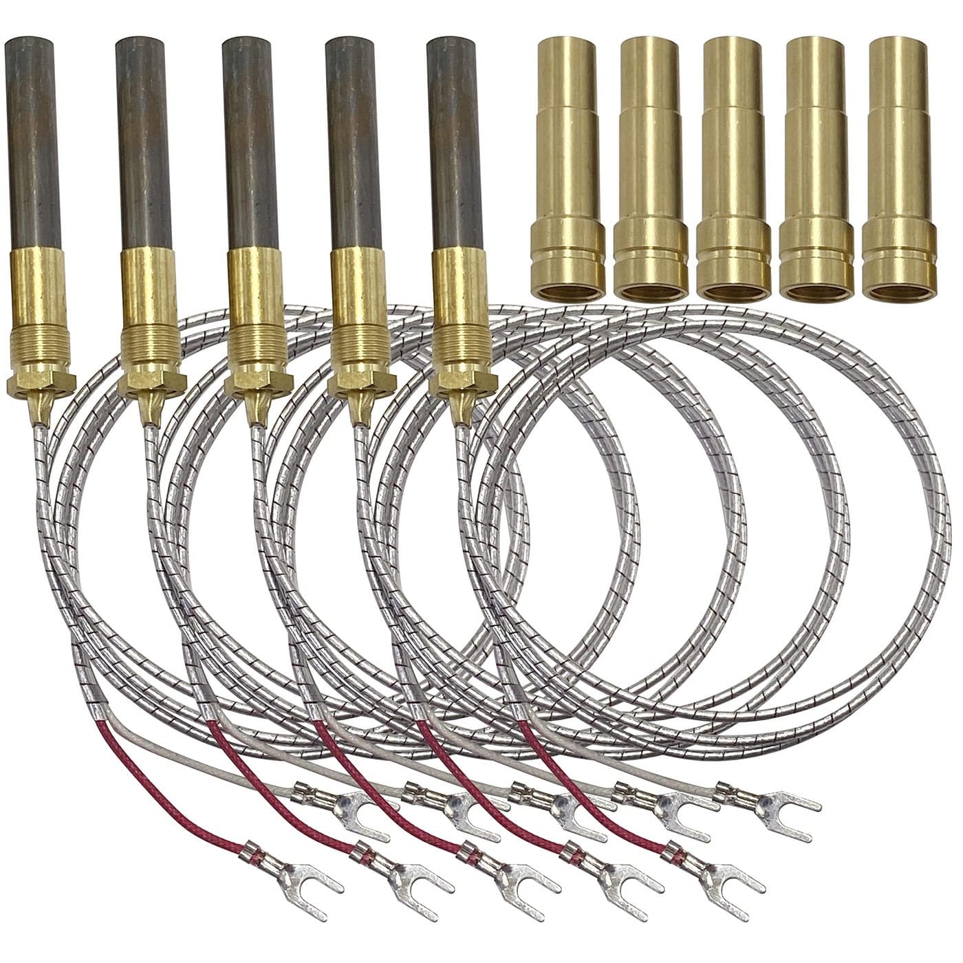 MCAMPAS 36 Thermopile Generator 750 Millivolt Thermopile with PG9 Adapter Replacement for Fire Gas Stoves Heat Glo Gas Stoves Oven Water HeaterFrying Furnace Thermopile Thermogenerator 5 Pack