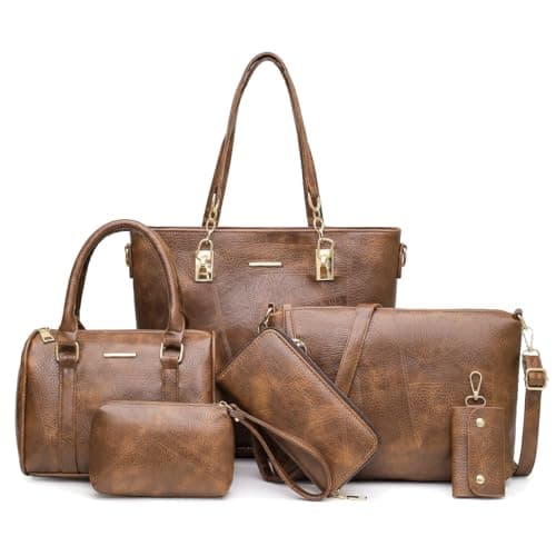2E-youth Designer Purses and Handbags for Women Satchel Shoulder Bag Tote Top Handle Bag (5B-Khaki)