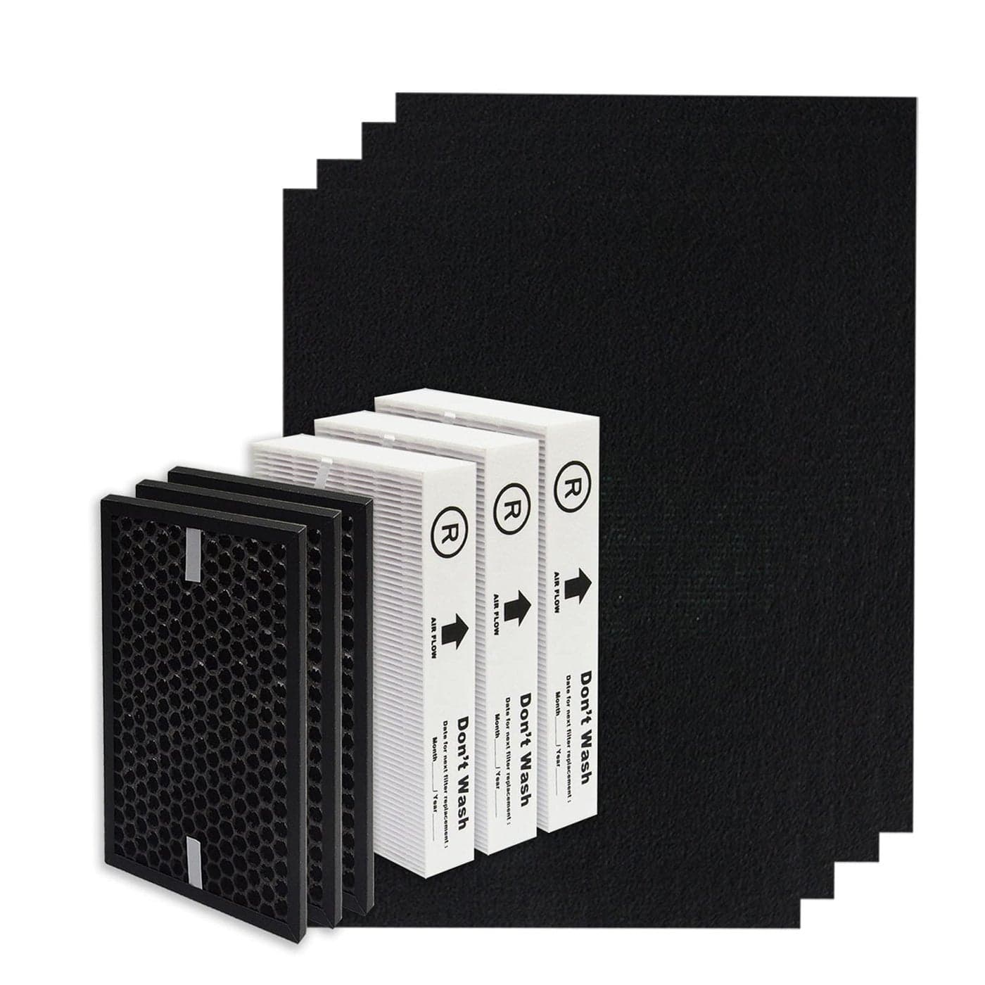 PUREBURG Replacement HEPA Filter Kit Compatible with Honeywell InSight Air Purifiers HPA5300B HPA5350 HRFR3 HRFSC1 HRFA300
