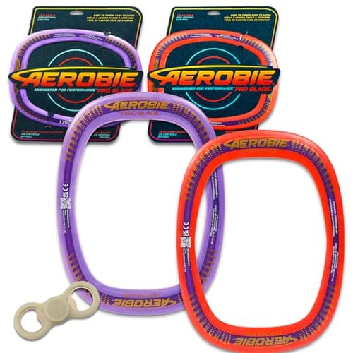 Game Party Aerobie Frisbee for Outdoor Play Set - 2 Pc Bundle with 14" Aerobie Flying Disc Plus Fidget Spinner for Kids, Teens, Adults | Aerobie Pro Blade for Sports, School Recess