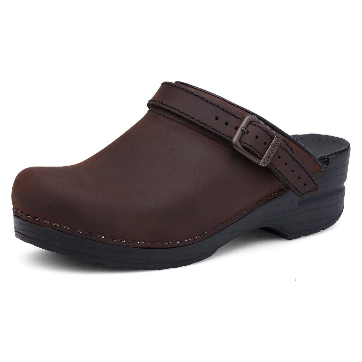 Dansko Ingrid Sling Back Mule Clog for Women AntiFatigue Rocker Bottom Promotes Forward Foot Motion Premium Leather Uppers for LongLasting Wear Antique BrownBlk OpenBack Clog 10511 M US
