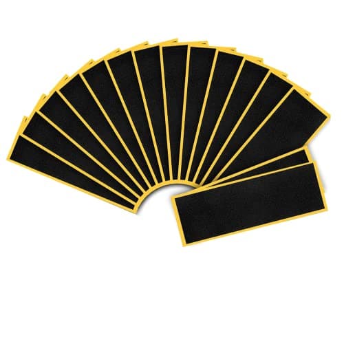 Hasefam 15Pcs Fingerboard Foam Grip Tape Quality Wooden Board Strong Adhesive Foam Anti Slip Stickers Black Mini Skateboard Grips Tape 433x15inch Black 15Pcs