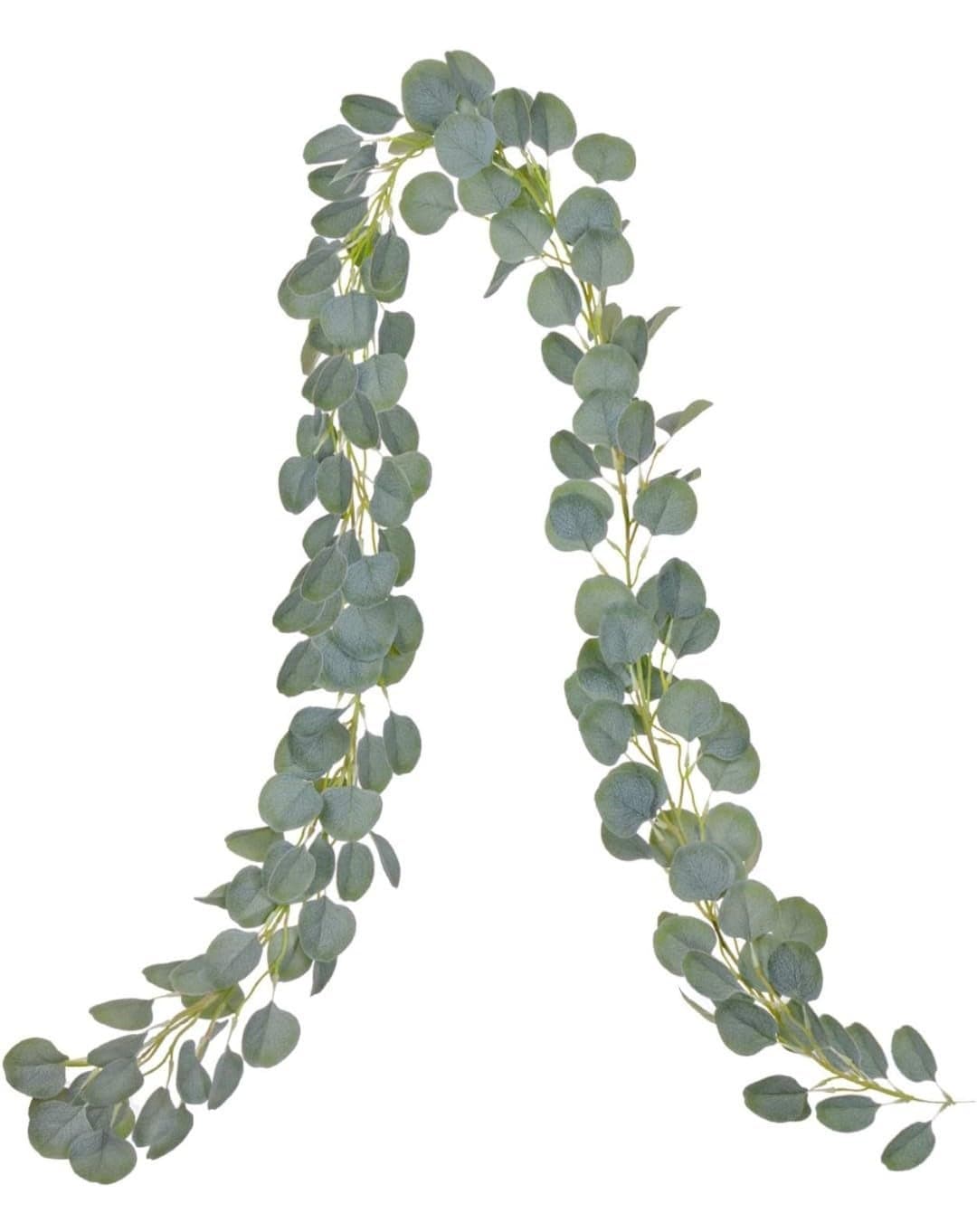 VRB DecTM Artificial Greenery Ferns Plants Vines Fake Ivy Hanging Flowers Vine Pine Needle Wall Hanging for Home Decor Door Wall Balcony Decoration Party Festival (1, Euclyptus Fabric Garland)