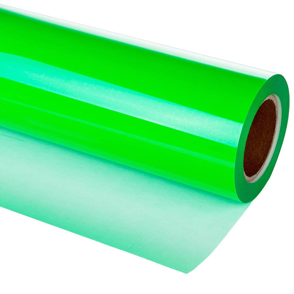 guangyintong Fluorescent Heat Transfer Vinyl Neon Green HTV Rolls 12 x 12ft Stretchy Soft PU Iron on Vinyl for TShirts HTV Vinyl for All Cutter Machine Easy to Cut Weed for Heat Vinyl Design