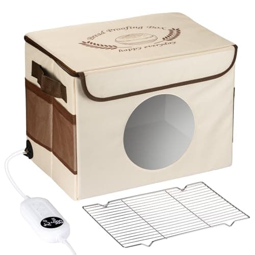 Foldable Proofing Box for Sourdough Bread Baking,Bread Proofers with Temperature Timer Controller (86-113℉),Space-Saving Bread Proofing Box,Dough Proofer with Metal Rack,Warmer for Sourdough Starter
