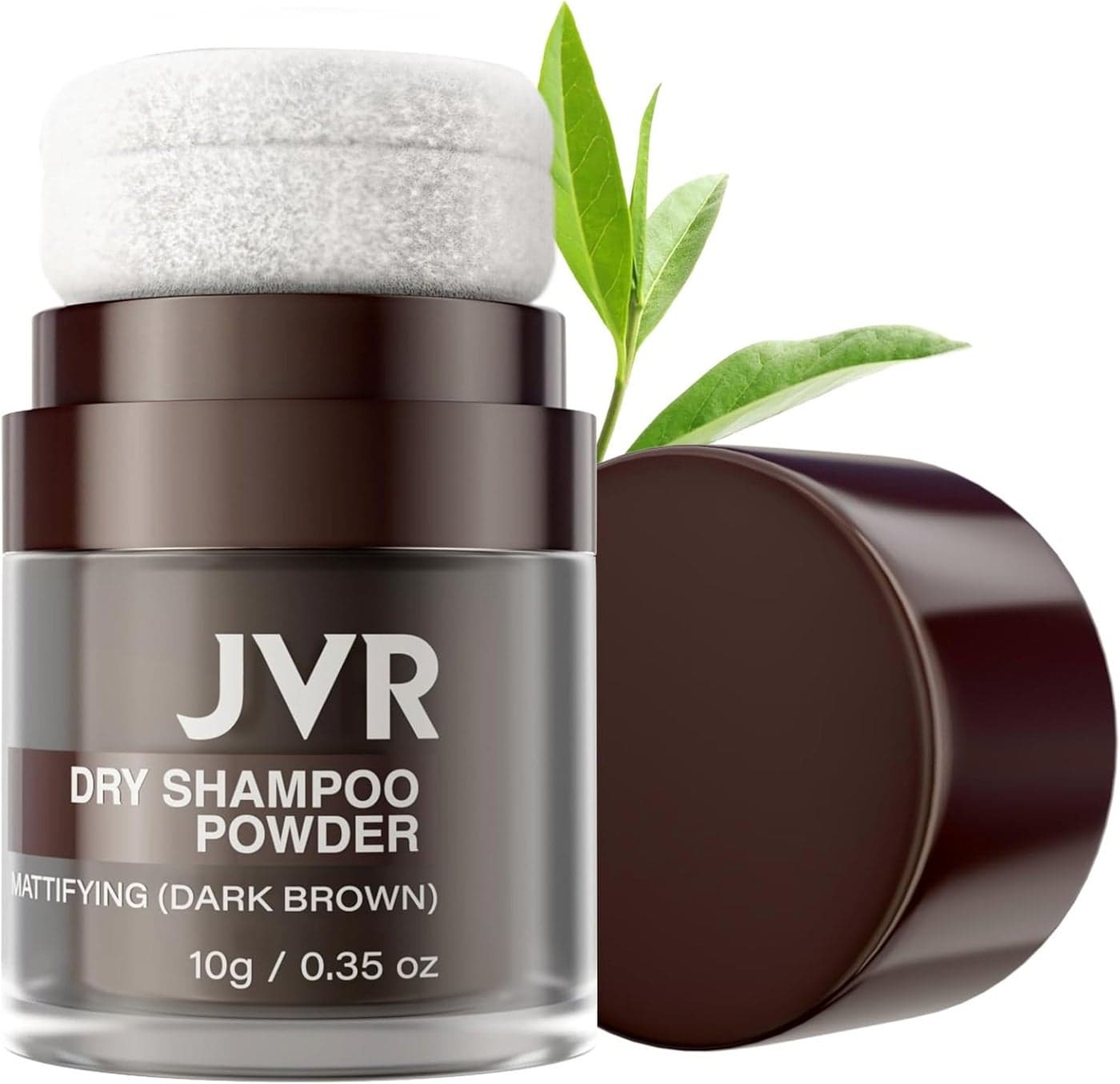Dry Shampoo Powder 10g JVR Volume Powder for Women Men Absorbs Oil Against Greasy Roots Volumizing Hair Puff for More Freshness Volume Aerosol Free for All Hairstyles Dark Brown