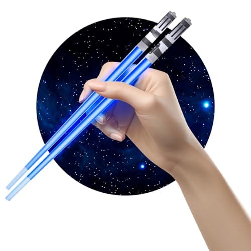 Lightsaber Chopsticks Star War Chopstick Light Up Lightsaber Chopsticks for Adults Saber Sticks Cool Chopstick Light Up Chop Sticks Light Saber Reusable Sushi Lightup Sabers Star War Gift