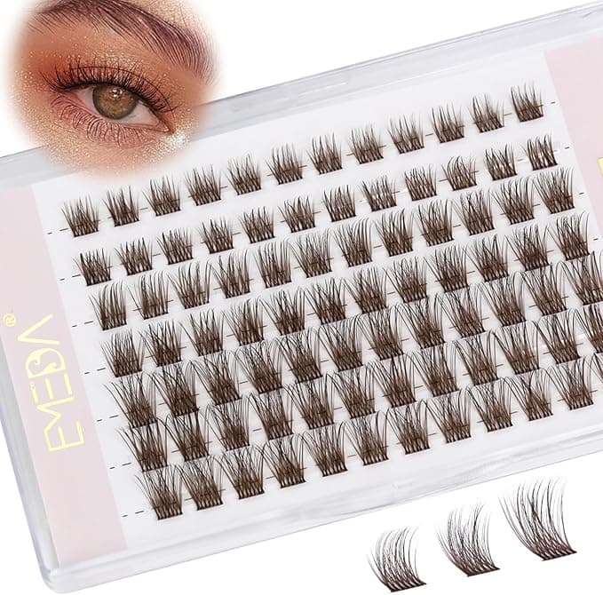 30 Pairs Practice Lashes for Eyelash Extensions Supplies Training Eye Lash Strips Self Adhesive Mimic Natural Eyelash in 7 Bulks by EMEDA
