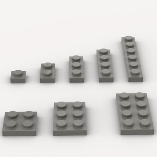 YUJHITP Classic Building Plate Assortment Pack 100Pcs Dark Gray Compatible with Lego Building Blocks 6 Years 12 Years