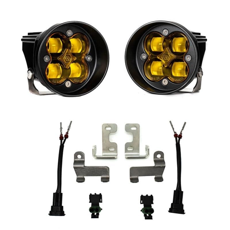 Baja Designs Squadron-R SAE Fog Pocket LED Light Kit for Toyota 4Runner, Tacoma, Tundra, Sequoia (SAE Fog; Amber)