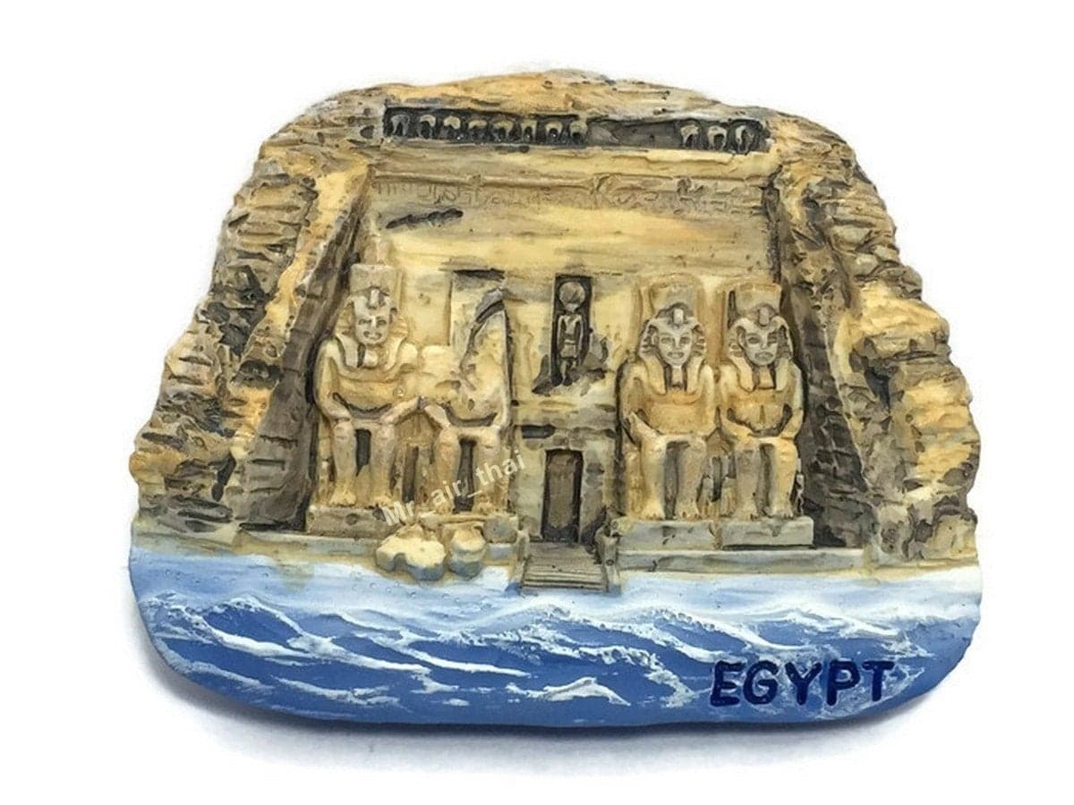 WitnyStore Tiny The Great Temple of Abu Simbel Egypt Africa Tourist Attractions Resin Refrigerator Magnet Traveler Souvenir Gift Memento 3D Fridge Magnets