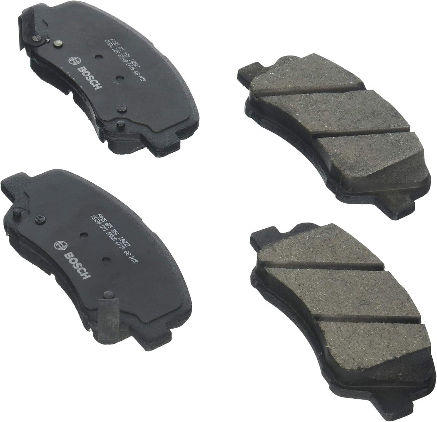 BOSCH BC1593 QuietCast Premium Ceramic Disc Brake Pad Set - Compatible with Select Hyundai Accent and Kia Rio - Front