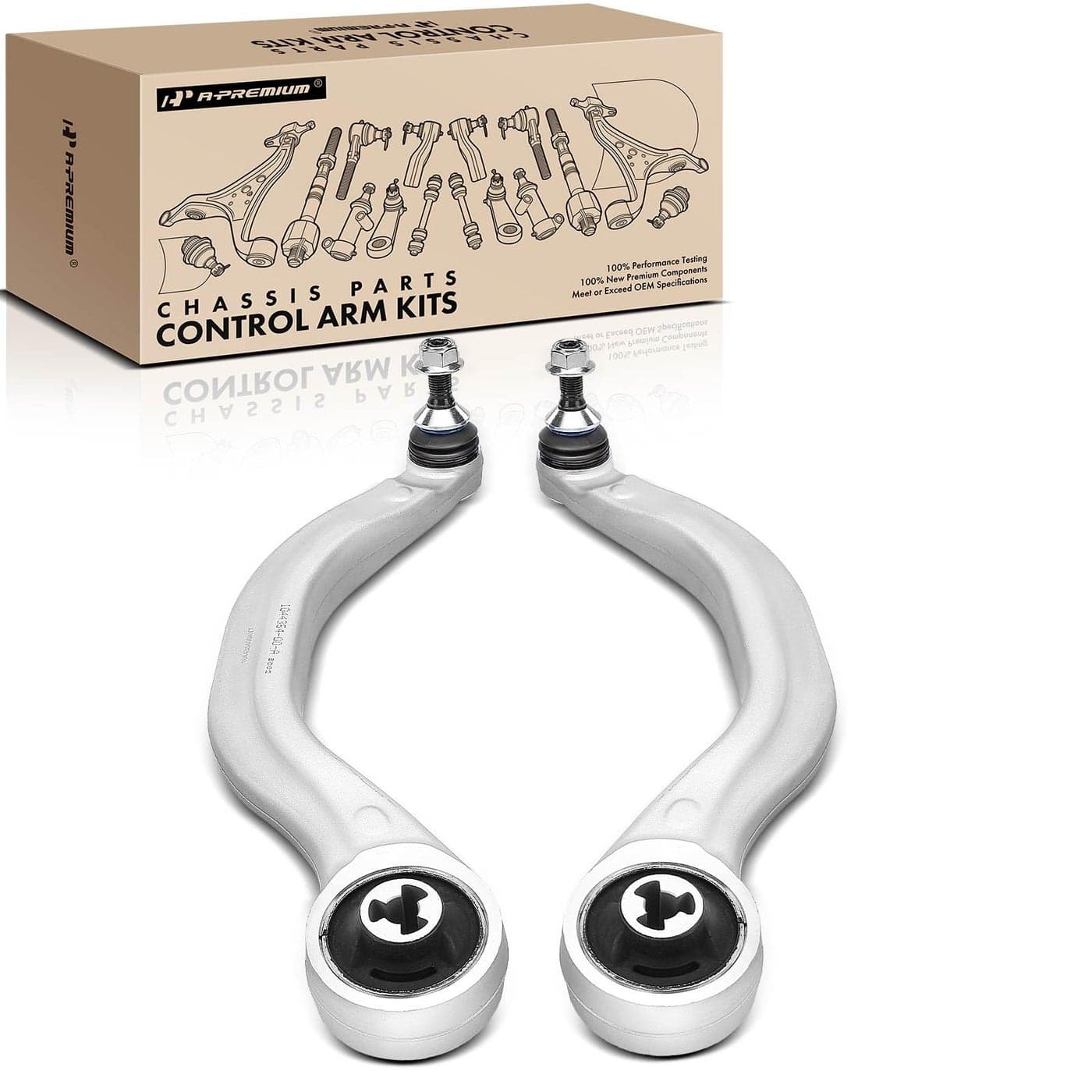 APremium 2 x Front Forward Lower Control Arm with Ball Joint Bushing Compatible with Tesla Model 3 20182021 Model Y 20202021
