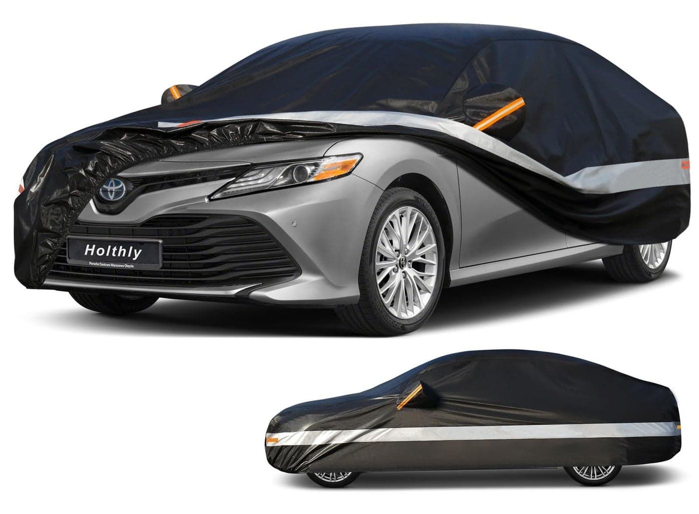 Holthly 10 Layers Sedan Car Cover Waterproof All Weather for Automobiles,100% Waterproof Outdoor Car Covers Rain Snow UV Dust Protection. Custom Fit for Toyota Camry, Honda Accord, Nissan Altima, etc
