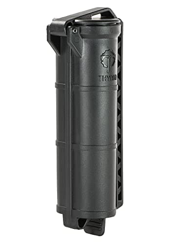 Thyrm CellVault XL Waterproof Battery Storage Case for AA, AAA, CR123, and 18650 Batteries, MOLLE/PALS Mountable Battery Holder, Made in USA (Black)