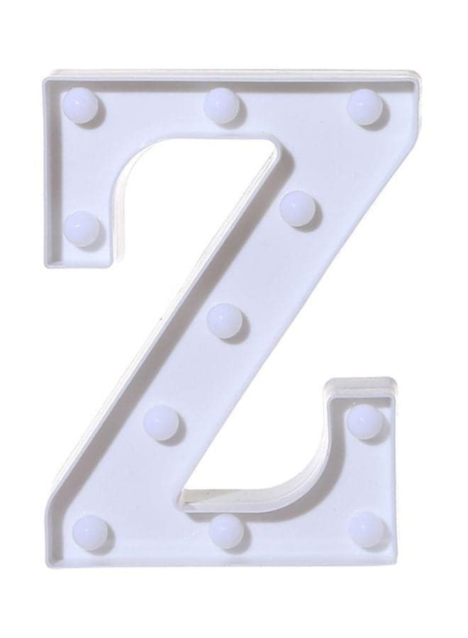 Decorative Letter Z LED Light White 22X18X4.5cm
