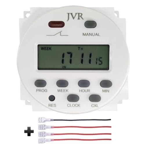 12V Timer Switch - Programmable, DC/AC/Solar Battery Powered | 12 Volt JVR Timer Relay