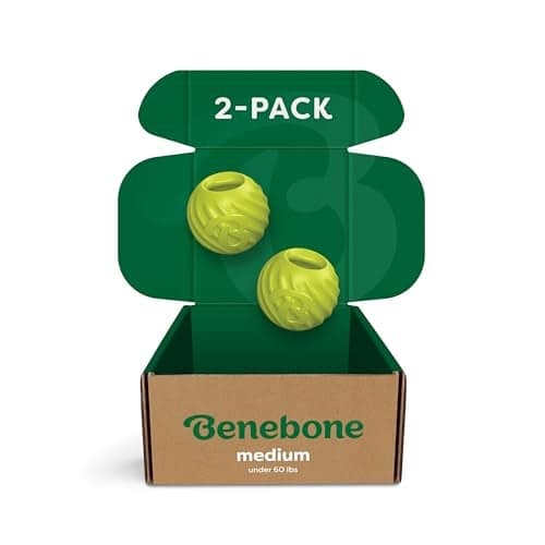 Benebone Natural Rubber Ball, 2-Pack