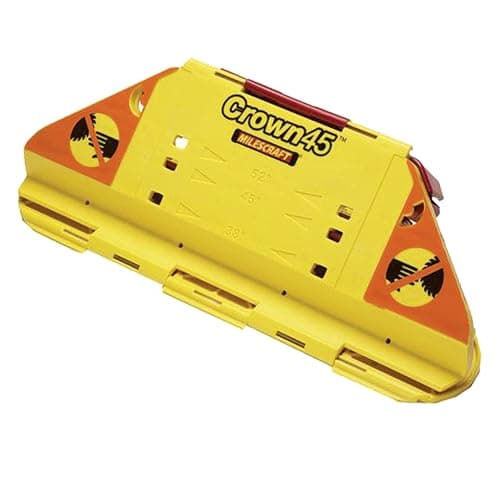 Milescraft 1405 Crown45 - Crown Molding Miter Saw Jig Tool - 3 Angle Settings for Common Molding Angles 38°, 45° and 52° - For use with 2" to 5-1/2" (51mm - 140mm) Crown Molding