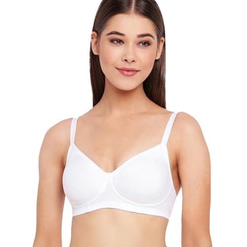 Enamor A042 Side Support Shaper Stretch Cotton Everyday Bra - Non-Padded, Wire-Free & High Coverage White