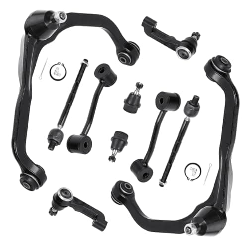 10Pcs Front Upper Control Arm with Ball Joint for Dodge Nitro 2007-2011, for Jeep Liberty 2008-2012 Sway Bar Tie Rod Ends Suspension Kit MS251042 MS251043 K80629 K750127 EV800416 ES800413 ES800412