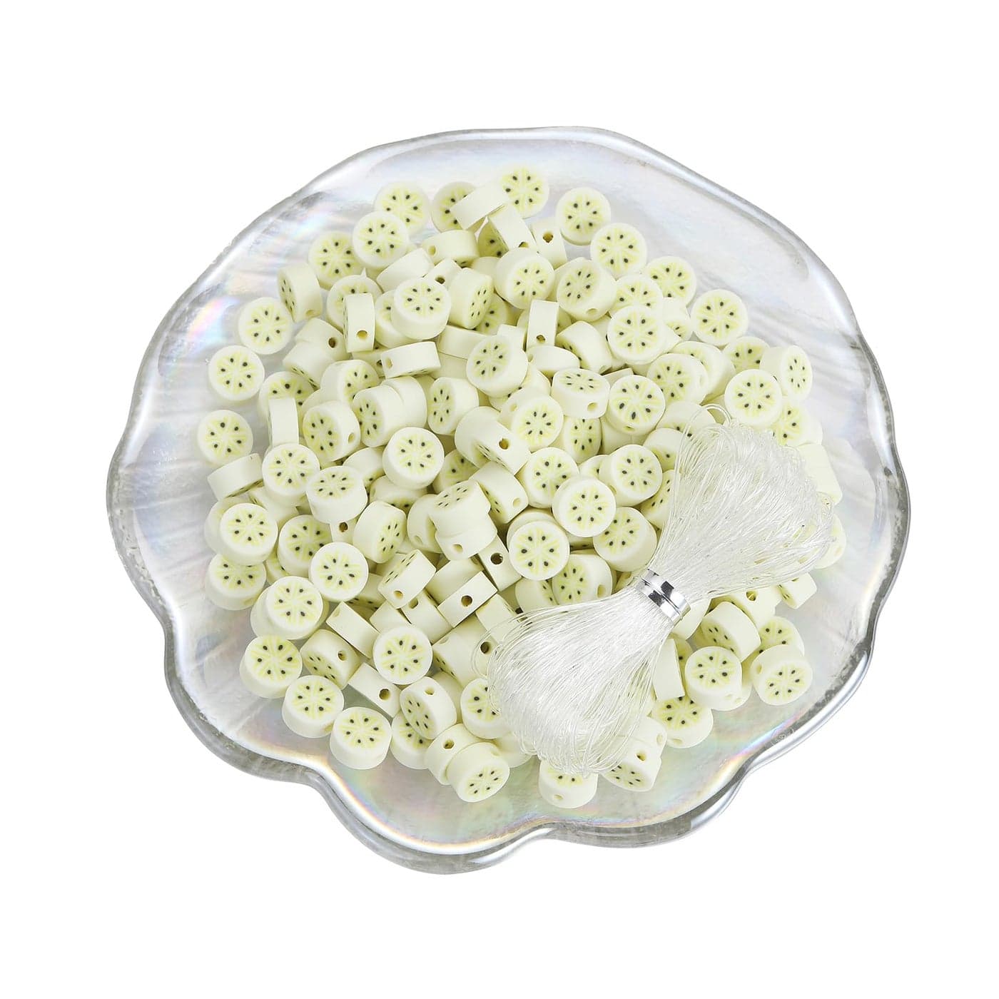 100pcs Banana Polymer Clay Spacer Beads for Women Jewelry Making DIY Bracelet Necklace Hair Clip Accessories Banana