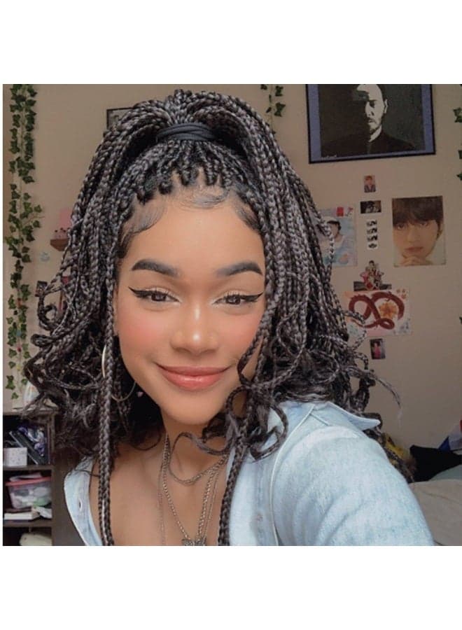 18 Inch Goddess Box Braids Crochet Braids Hair with Full Curly Braids Synthetic Premium Fiber Braiding Hair 5Packs/Lot