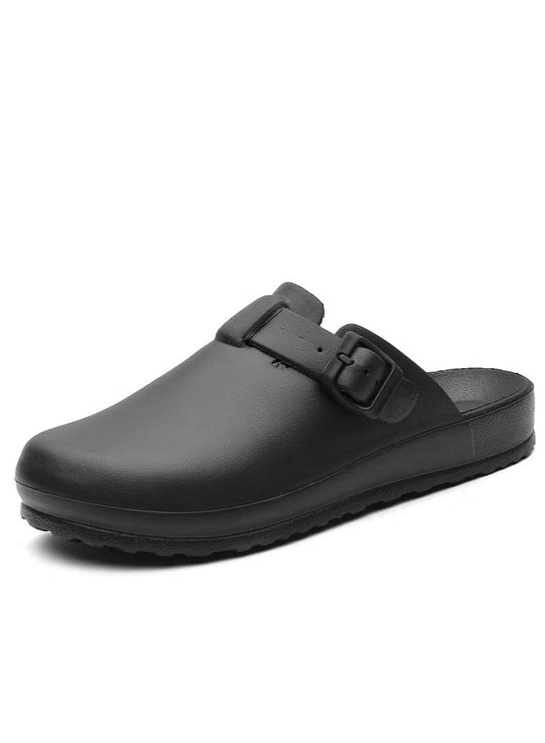 Surgical Shoes, Closed Sole Breathable Shoes for Men and Women, Protective Shoes with Vents for Doctors, Nurses, and Laboratory Workers, Non-Slip Sandals (Black).