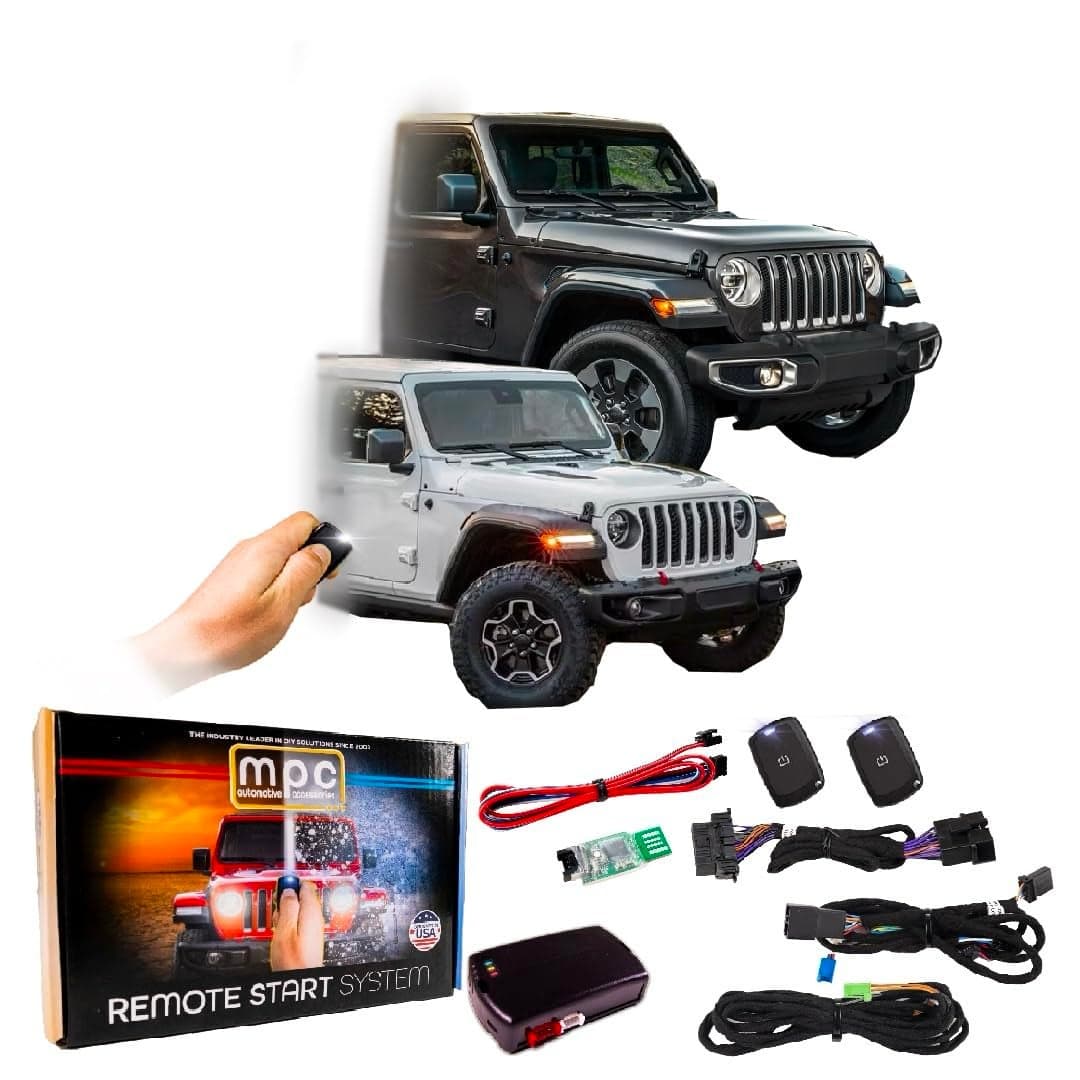 MPC Remote Start Compatible with Jeep Wrangler 20182025 Gladiator 20202025 100 Plug N Play Includes 2 Remotes Up to 1500 ft USA Tech Support