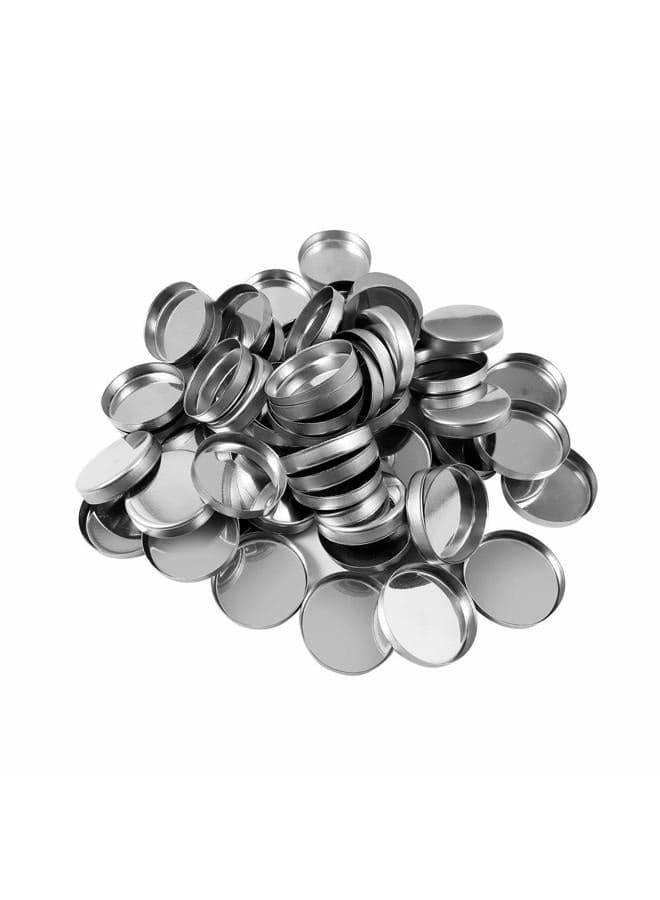 56 Pack Empty Round Metal Pans Size 26mm for Eyeshadow Palette Magnetic Makeup Palette (Height 3.5 mm)