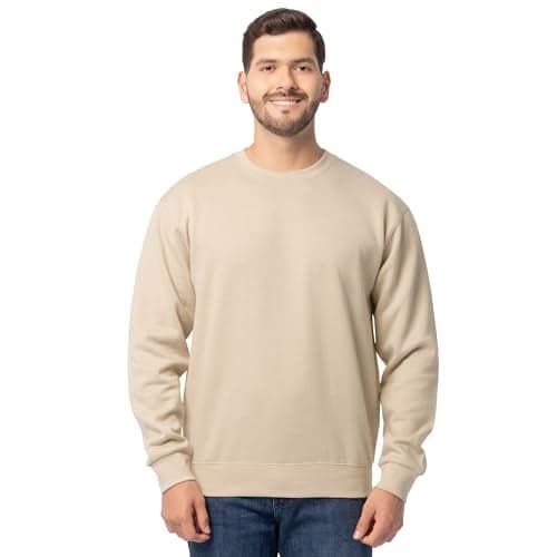 Fruit of the Loom mens Eversoft Fleece Sweatshirts & Hoodies Shirt, Sweatshirt - Khaki Heather, Medium US