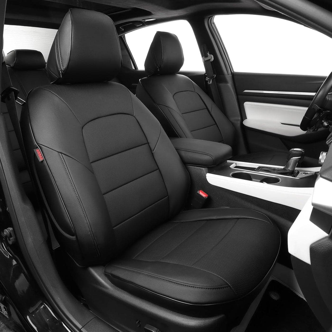 EKR Custom Fit Full Set Car Seat Covers for Nissan Altima 2013-2018 - Leatherette (Black)