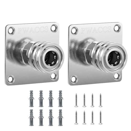 PWACCS Pressure Washer Foam Cannon Holder, 1/4" Quick Connect Automatic Foam Cannon Mount, Stainless Steel Pressure Washer Nozzle Tip Holder, Pressure Washer Accessories Storage Rack 2 Pack