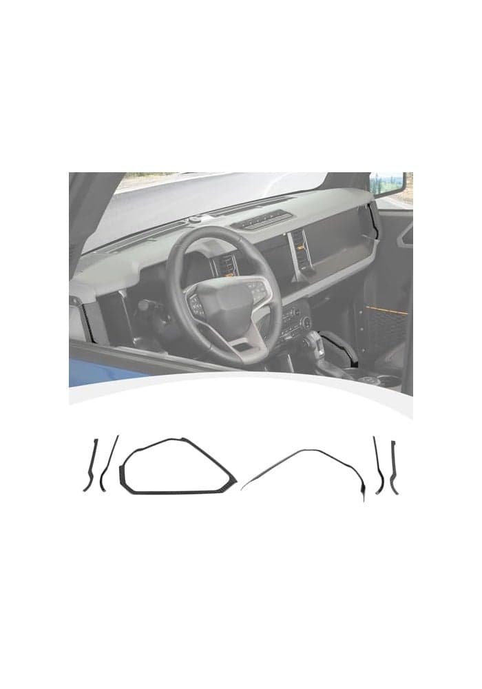 RAZPOY Center Console Dash Grab Handle Cover Trim Compatible with 20212024 Ford Bronco Interior Accessories Carbon Fiber Not for Bronco Sport