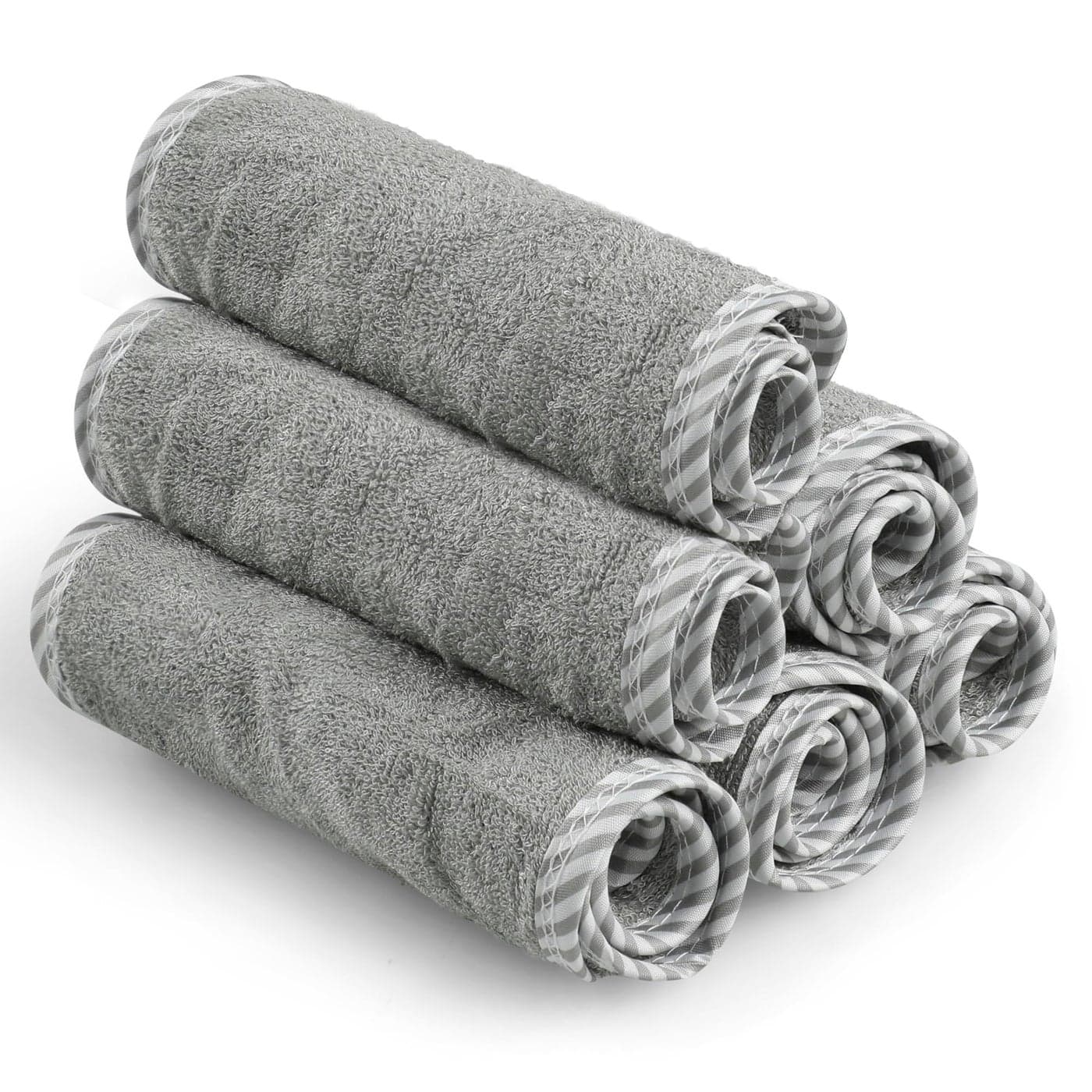 San Francisco Baby Washcloths for Newborn Rayon from Bamboo Washcloths Baby Wash Cloths Soft Wash Cloths for Babies Baby Wash Cloth 6 Pieces Gray