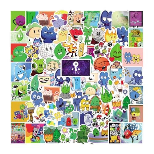 125Pcs Bfdi Stickers Pack Aesthetic Vinyl Waterproof Sticker Decals for Water BottleLaptopPhoneSkateboardScrapbookingBumper for Fans for Party Supply