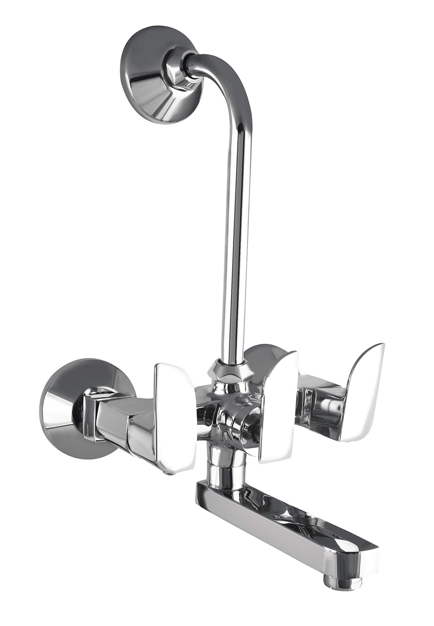 10X Brass Wall Mixer 2 in 1 for Bathroom WM-5013 with Provision for Overhead Shower with Long Bend Pipe Ch