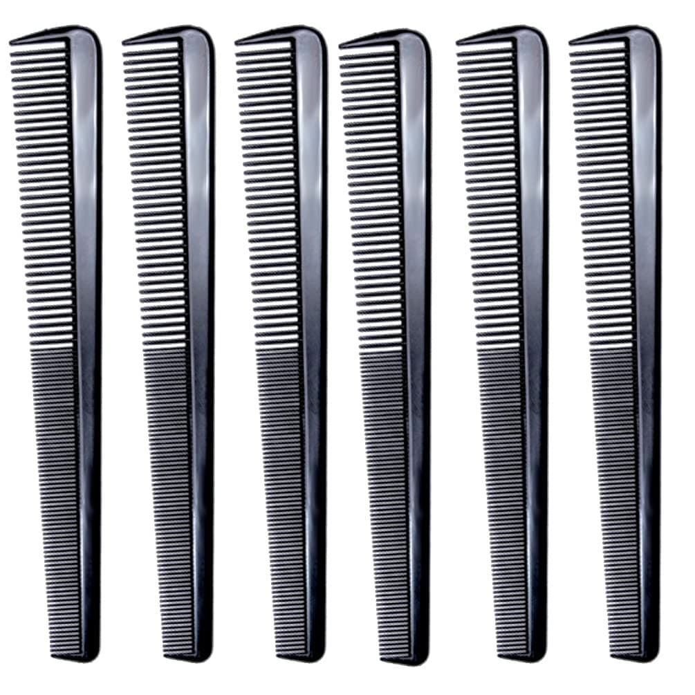 LUXXII 6 Count 75 Barber Hair Comb Beard Mustache Pocket Combs for Mens Hair Beard Mustache and Sideburns