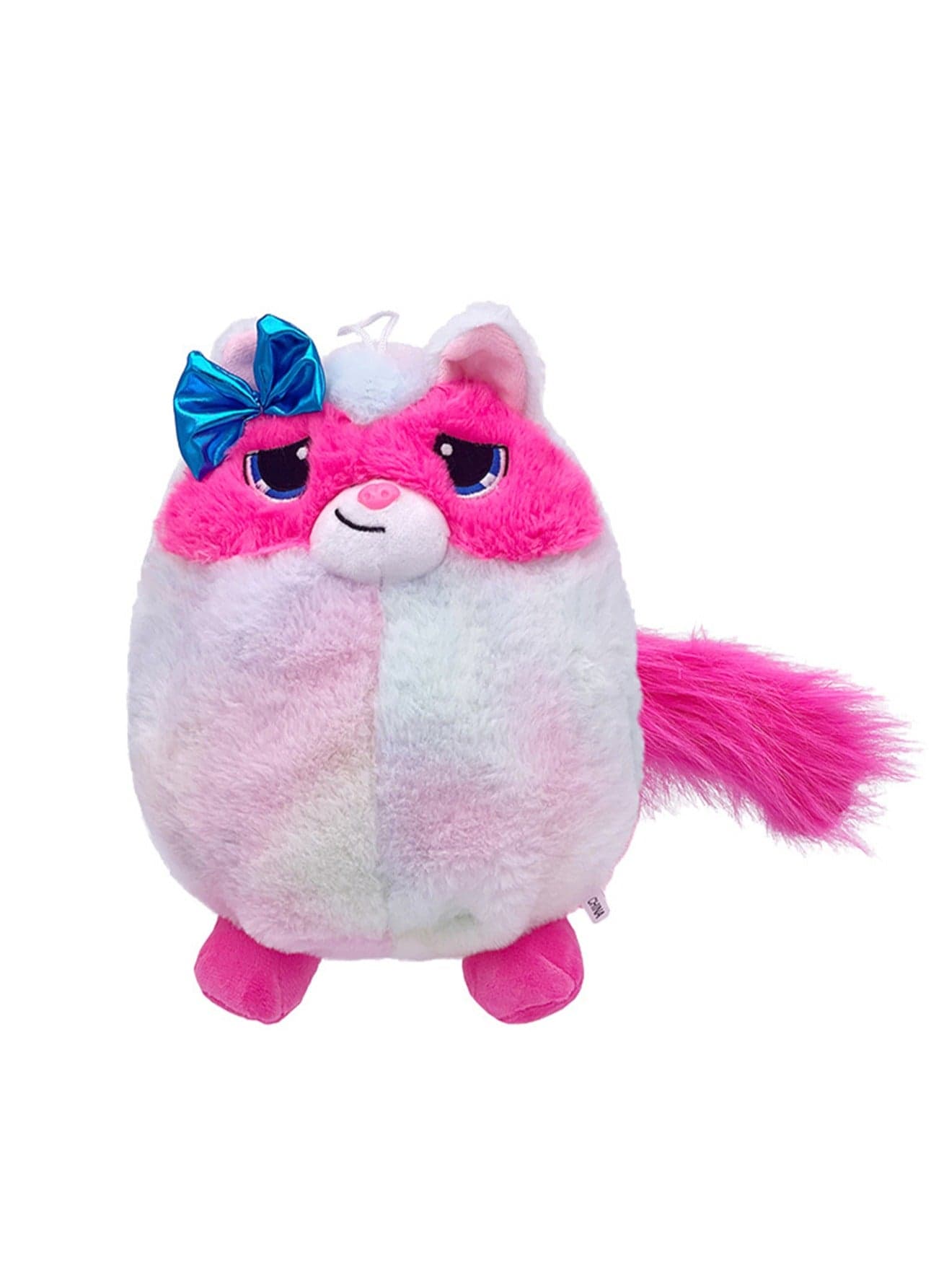 25cm Cat Plush Doll With Tail Upturned, Cat Animal Doll Pendant, Suitable For Creative Gifts For Boys And Girls (Red Eye Mask Tie-Dye Cat)