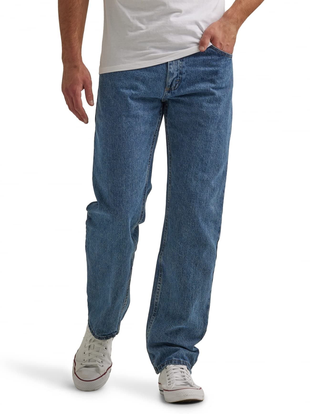 Classic 5Pocket Regular Fit Cotton Jean Vintage Blue Grey 32W x 29L