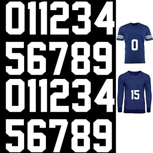 Zonon 22 Pieces Iron on Numbers T Shirt Heat Transfer 0 to 9 Jersey Numbers for Team Uniform Sports5 Inch