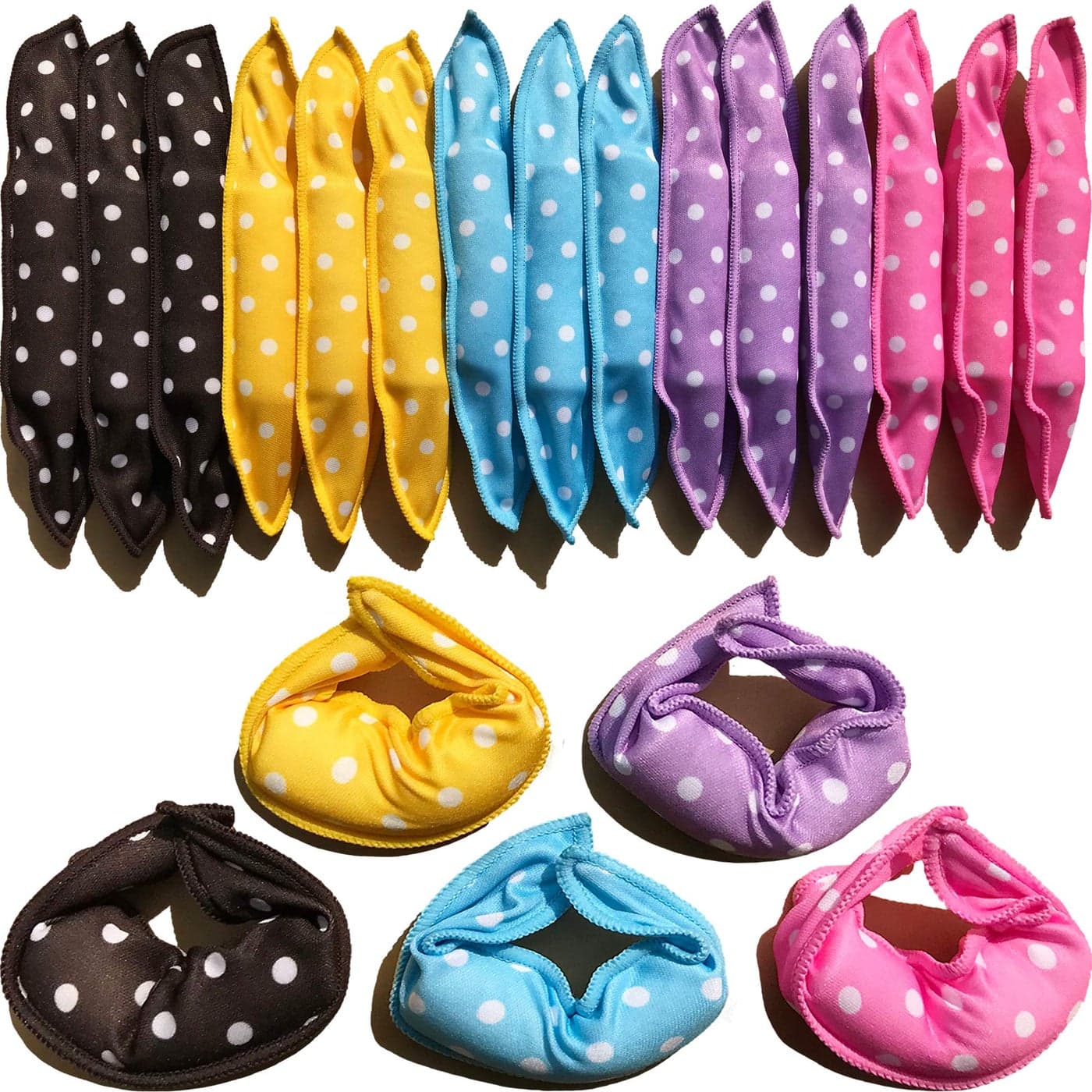 Aimin Hair Heatless Curlers Soft Hair Curlers To Sleep In Overnight Heatless Curls For Long Hair No Heat Foam Curlers Satin Sponge Rollers For Hair 30 pcs light colour