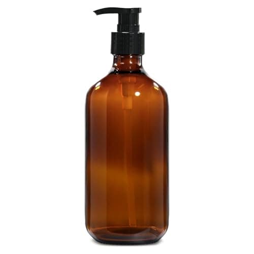 Plastic Soap Dispenser,Soap Dispenser Bathroom Kitchen Pump Bottle Brown 1 PCS(17 OZ)
