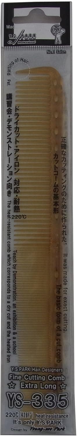 YSPark Hair Designers Fine Cutting Comb 85 YS335 Camel