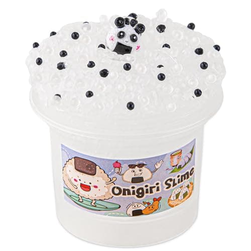 Onigiri Rice Bead Slime Stretchy NonSticky Crunchy Slime Party Favors for Kids