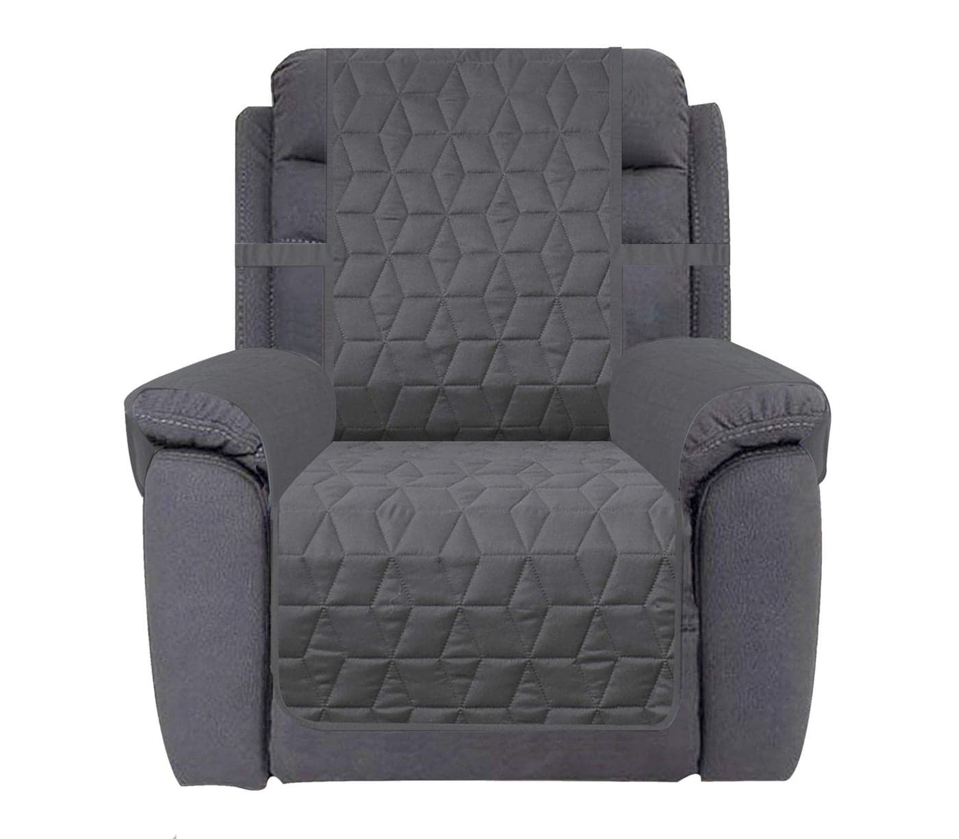 Ameritex Waterproof Nonslip Recliner Cover Christmas Decor Stay in Place, Dog Couch Recliner Cover Furniture Protector for Pets and Kids (Dark Grey, 23'')