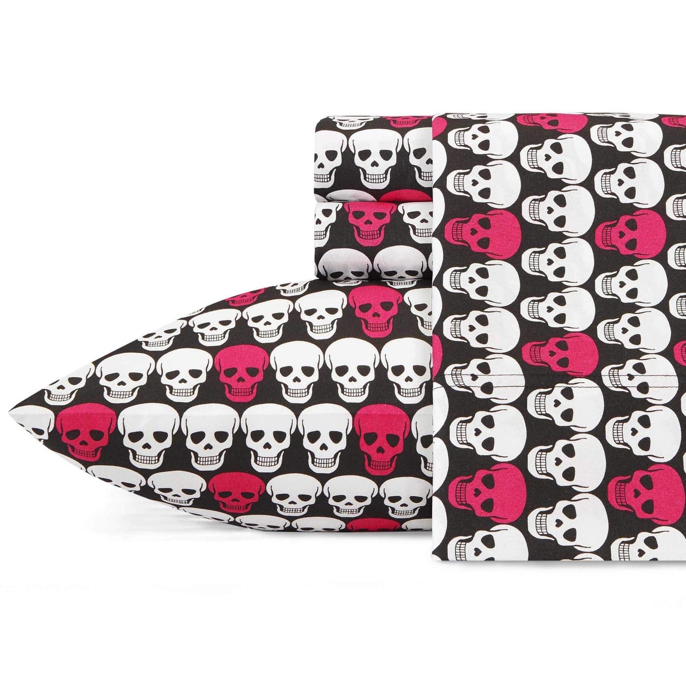 Betsey Johnson Full Bed Sheets Soft Lightweight Bedding Fade Wrinkle Resistant Skulls Full