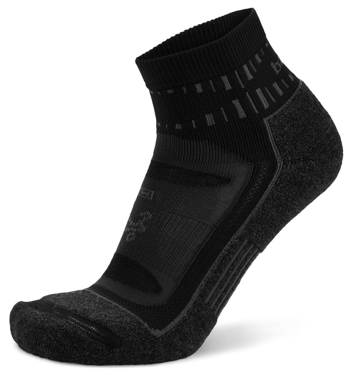 Balega Blister Resist Performance Quarter Athletic Running Socks for Men and Women (1 Pair), Black, X-Large